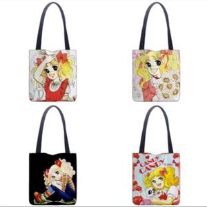 Candy Candy Anime Cartoon Tote Shopper School Bag Large 16” by 16” LINEN